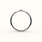 Round Cut V Diamond Curved Band