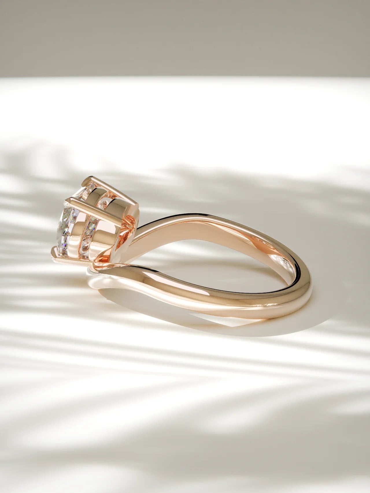 The Arco | East West Oval Solitaire