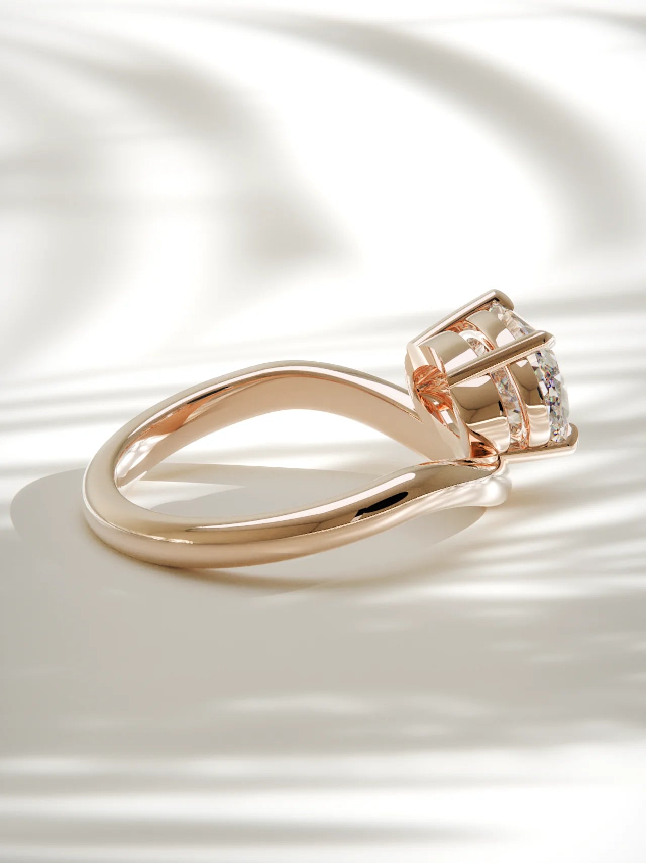 The Arco | East West Oval Solitaire