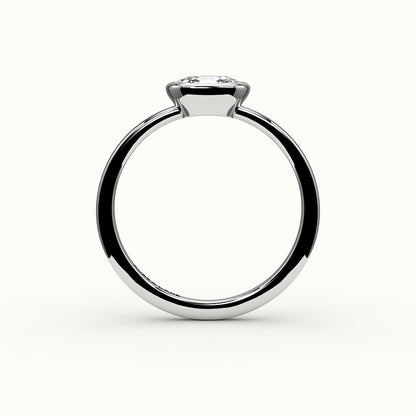 East-West Elongated Cushion Bezel Ring Setting