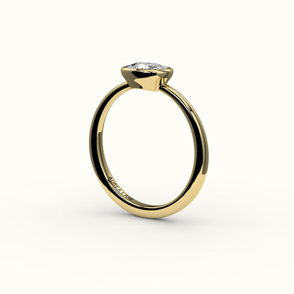 East-West Elongated Cushion Bezel Ring Setting