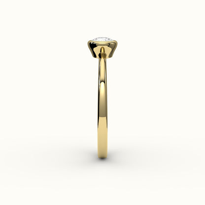 East-West Elongated Cushion Bezel Ring Setting