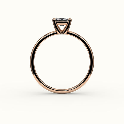 East-West Elongated Cushion Solitaire Ring Setting