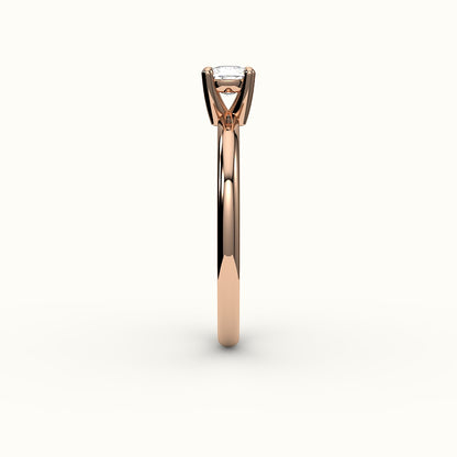 East-West Elongated Cushion Solitaire Ring Setting