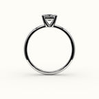 East-West Elongated Cushion Solitaire Ring Setting