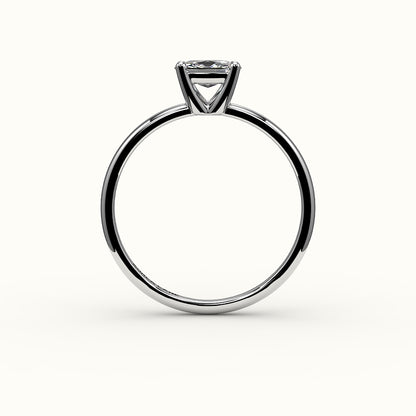 East-West Elongated Cushion Solitaire Ring Setting