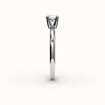 East-West Elongated Cushion Solitaire Ring Setting