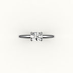 East-West Elongated Cushion Solitaire Ring Setting