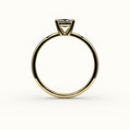 East-West Elongated Cushion Solitaire Ring Setting