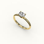 East-West Elongated Cushion Solitaire Ring Setting
