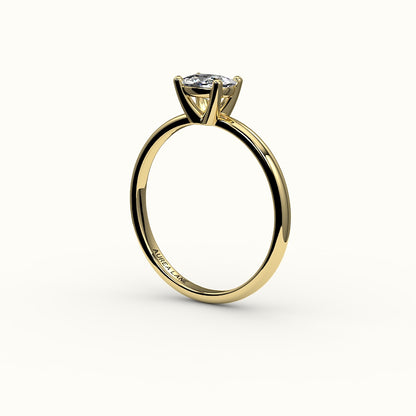 East-West Elongated Cushion Solitaire Ring Setting