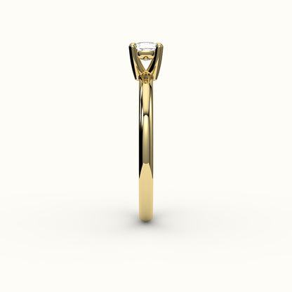 East-West Elongated Cushion Solitaire Ring Setting