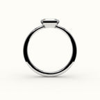 East-West Emerald Cut Bezel Ring Setting