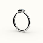 East-West Emerald Cut Bezel Ring Setting