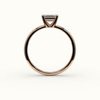 East-West Emerald Cut Solitaire Ring Setting