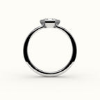 East-West Hexagon Cut Bezel Ring Setting