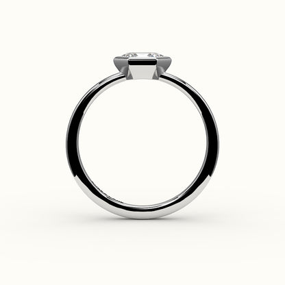 East-West Hexagon Cut Bezel Ring Setting