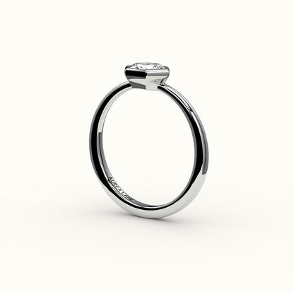 East-West Hexagon Cut Bezel Ring Setting