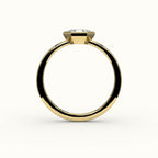 East-West Hexagon Cut Bezel Ring Setting