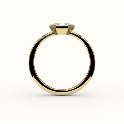 East-West Hexagon Cut Bezel Ring Setting