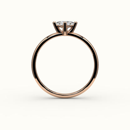 East-West Hexagon Cut Solitaire Ring Setting