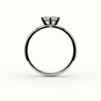 East-West Hexagon Cut Solitaire Ring Setting