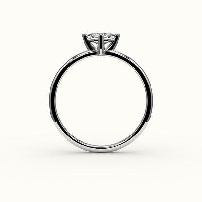 East-West Hexagon Cut Solitaire Ring Setting