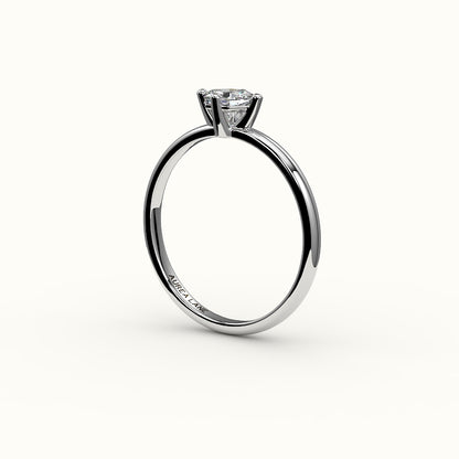 East-West Hexagon Cut Solitaire Ring Setting