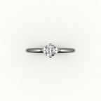 East-West Hexagon Cut Solitaire Ring Setting