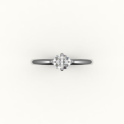 East-West Hexagon Cut Solitaire Ring Setting