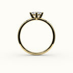 East-West Hexagon Cut Solitaire Ring Setting