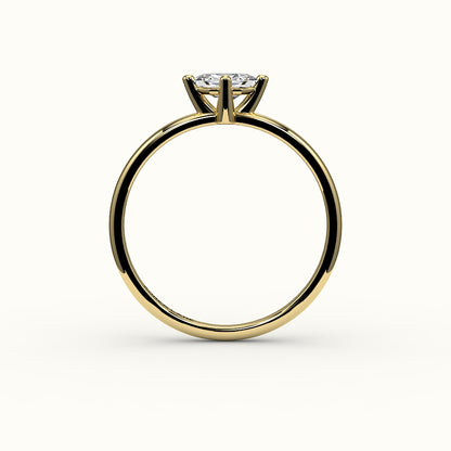 East-West Hexagon Cut Solitaire Ring Setting