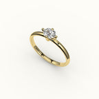 East-West Hexagon Cut Solitaire Ring Setting