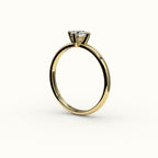 East-West Hexagon Cut Solitaire Ring Setting