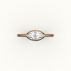 East-West Marquise Cut Bezel Ring Setting
