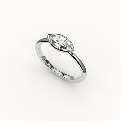 East-West Marquise Cut Bezel Ring Setting