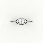 East-West Marquise Cut Bezel Ring Setting
