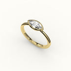 East-West Marquise Cut Bezel Ring Setting