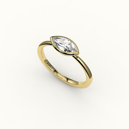 East-West Marquise Cut Bezel Ring Setting