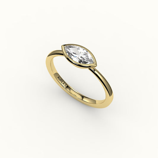 East-West Marquise Cut Bezel Ring Setting
