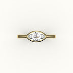 East-West Marquise Cut Bezel Ring Setting