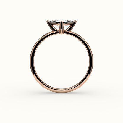 East-West Marquise Cut Solitaire Ring Setting