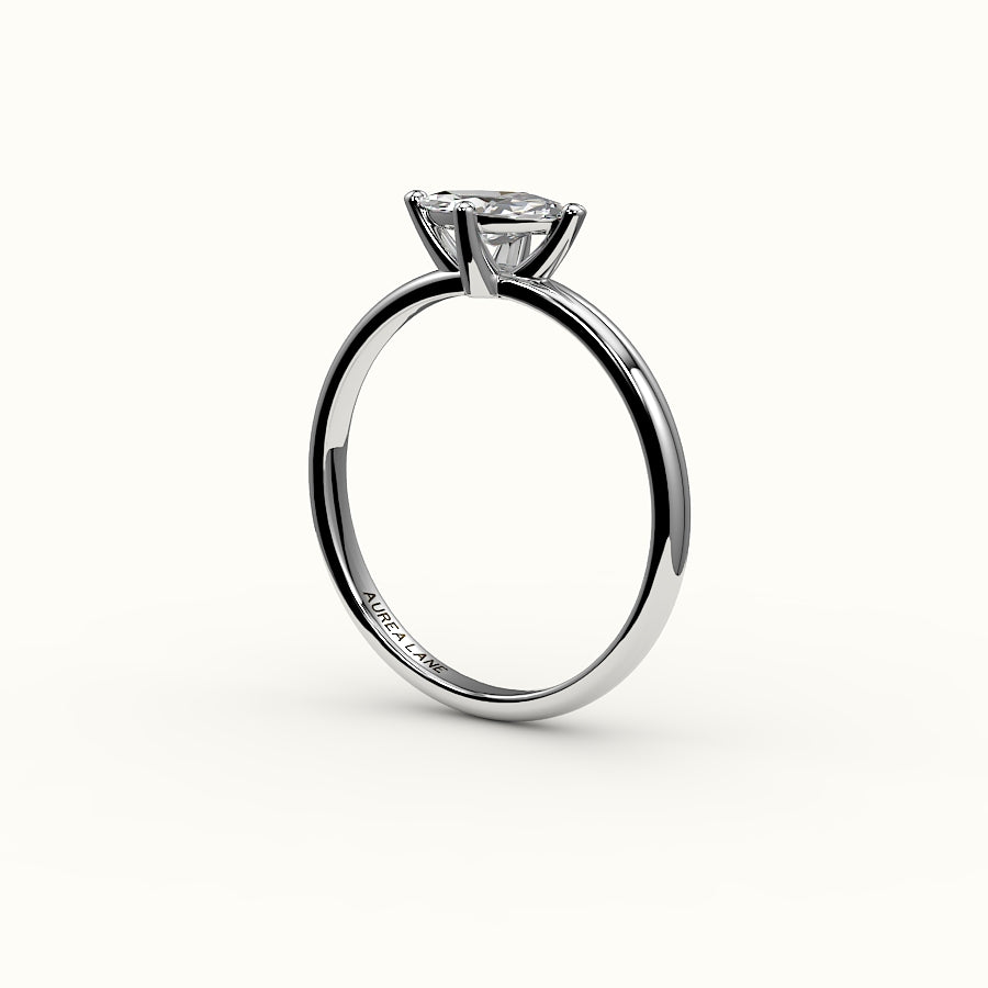 East-West Marquise Cut Solitaire Ring Setting