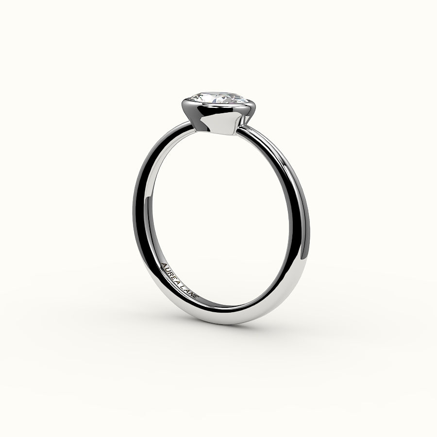 East-West Oval Bezel Ring Setting