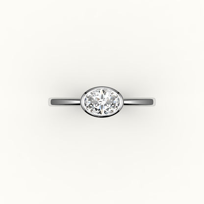 East-West Oval Bezel Ring Setting