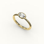 East-West Oval Bezel Ring Setting
