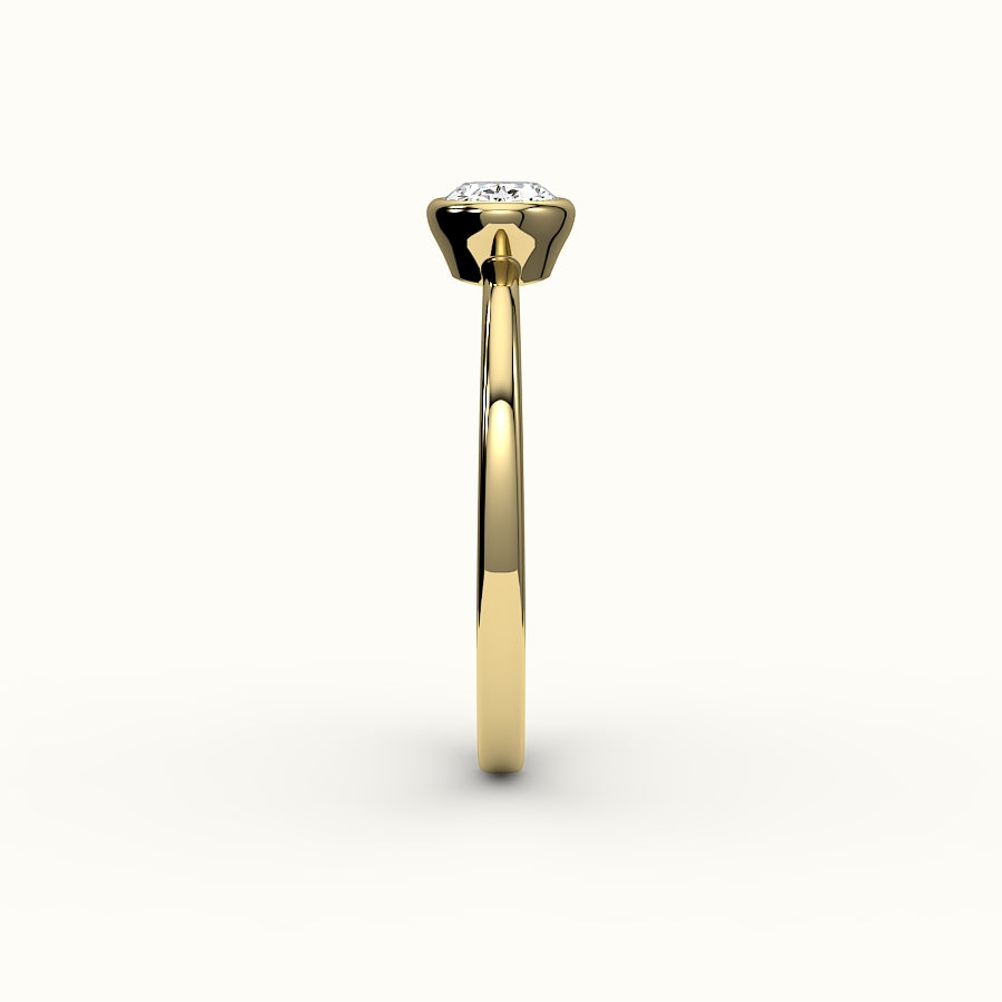 East-West Oval Bezel Ring Setting
