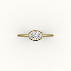 East-West Oval Bezel Ring Setting