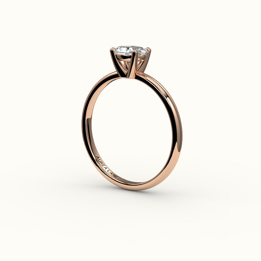 East-West Oval Solitaire Ring Setting