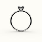 East-West Oval Solitaire Ring Setting